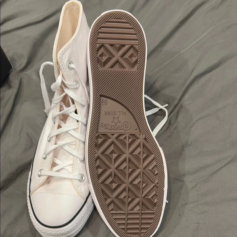 Converse Cream High-Top Sneakers - Picture 4 of 6